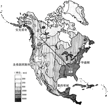 北美洲降水图片