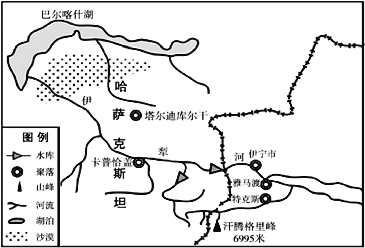 中亚伊犁河地图图片