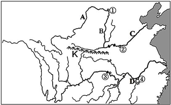 长江和黄河的水系简图图片